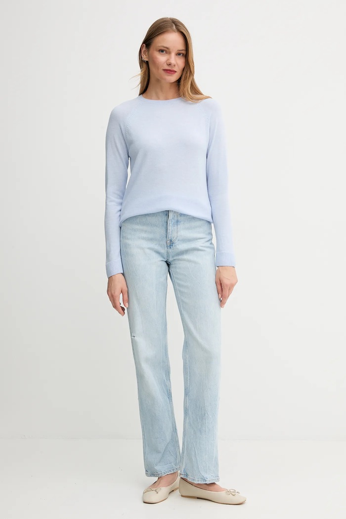 United Colors of Benetton Светр з домішкою вовни United Colors of Benetton 1035D1P17 блакитний AW25
