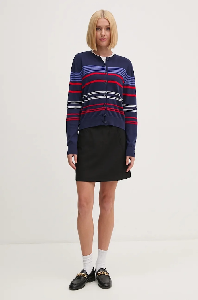 Bavlněný kardigan United Colors of Benetton 1094E501P zelená AW24