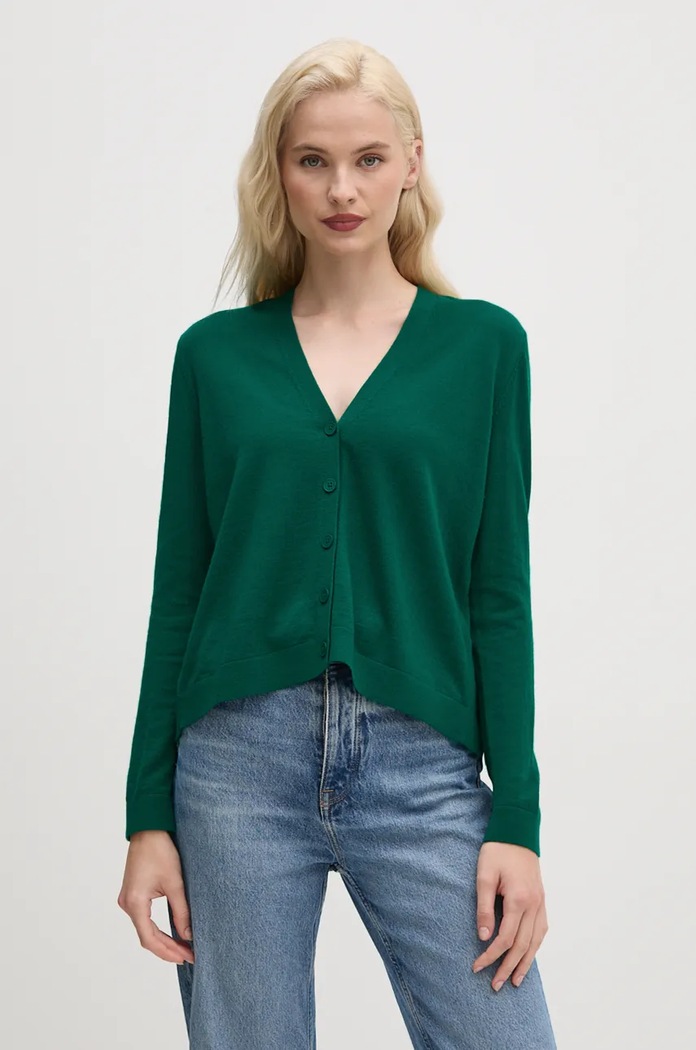 Vlněný svetr United Colors of Benetton vlna zelená 11AHD603P
