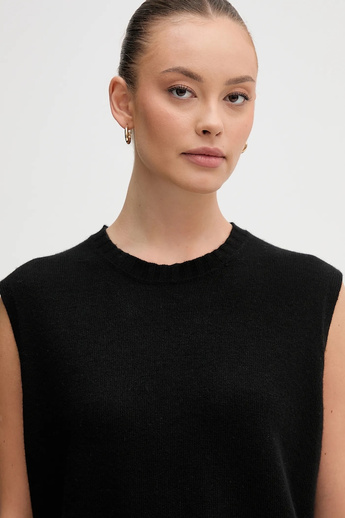 United Colors of Benetton gilet con lana 126WD10BA nero