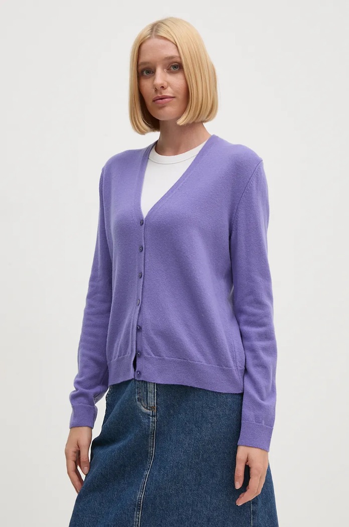 Vlněný svetr United Colors of Benetton vlna fialová 1002D6879