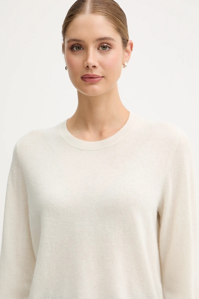 United Colors of Benetton sweter wełniany beżowy 1002D10BG
