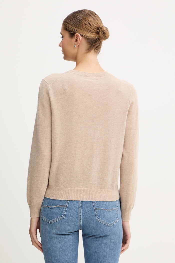 Odzież United Colors of Benetton sweter wełniany 1002D10BG beżowy