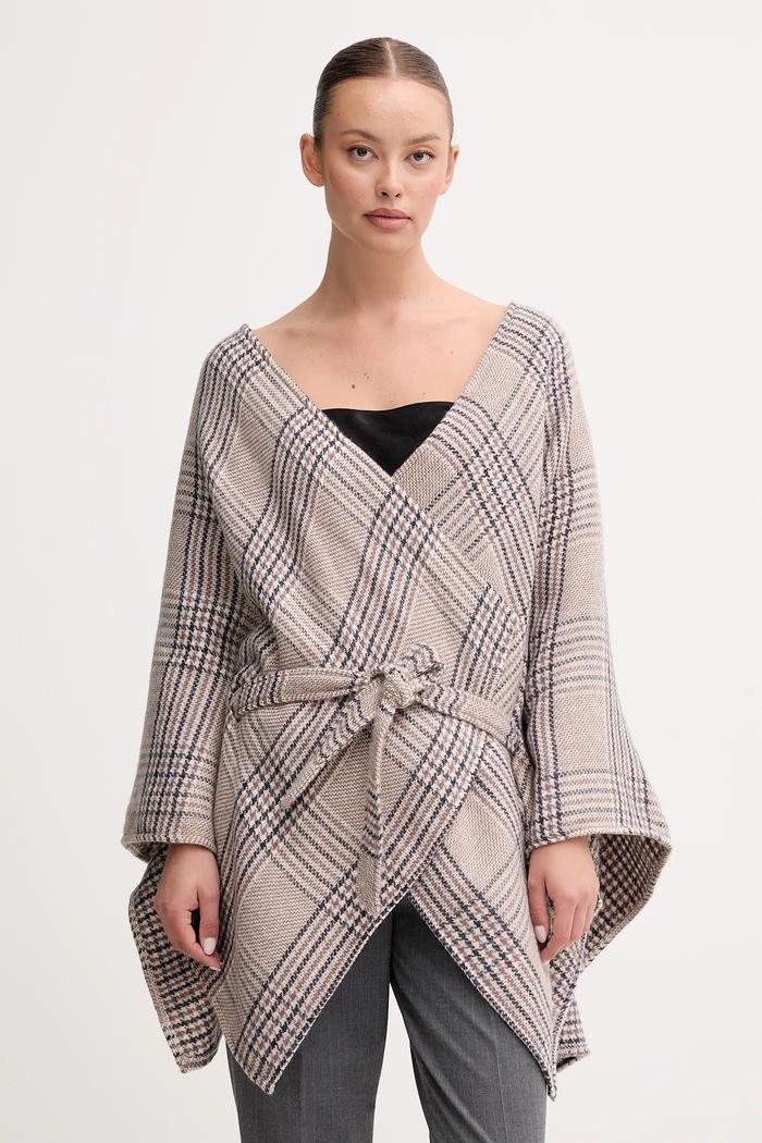 United Colors of Benetton poncho pozostałe beżowy 6HKYDU01E