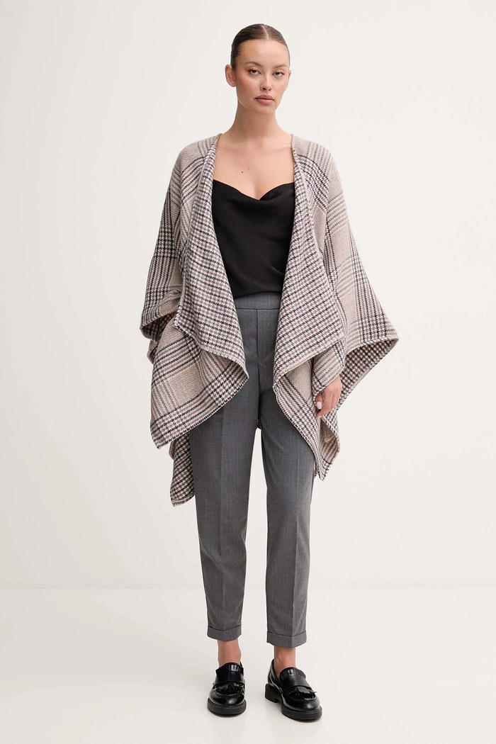 United Colors of Benetton poncho 6HKYDU01E beżowy AW25