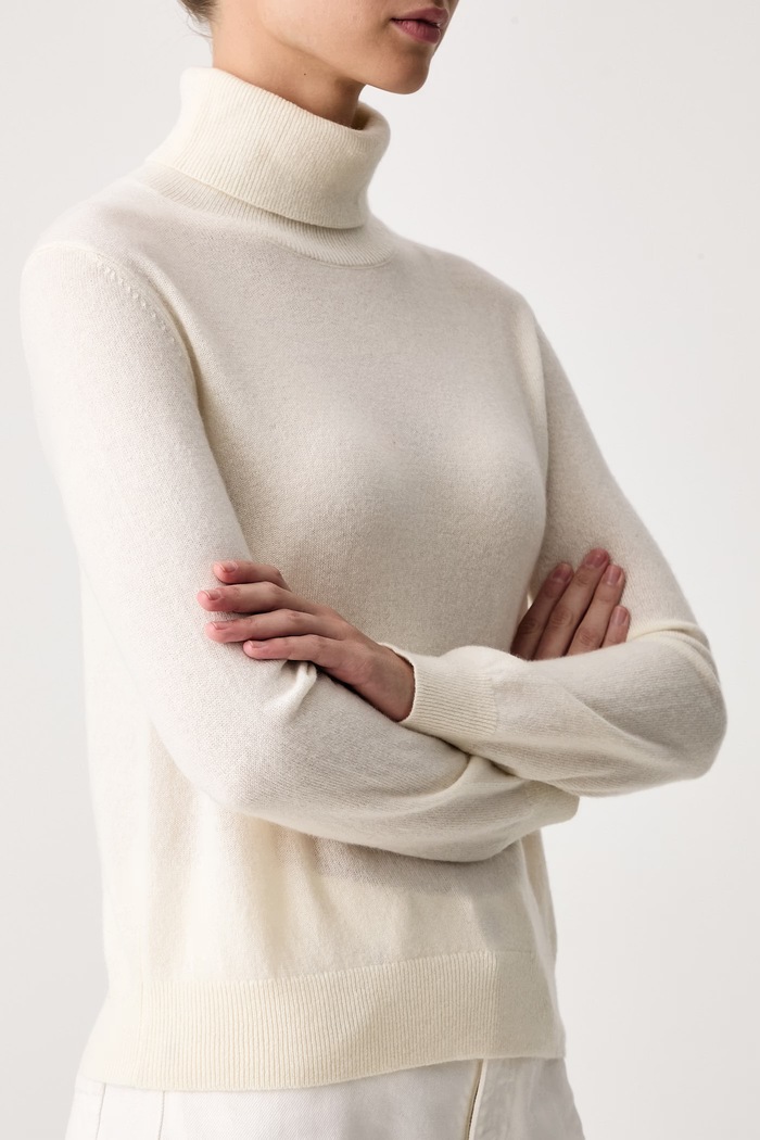 Sweter damski kaszmirowy United Colors of Benetton 1033D202D beżowy