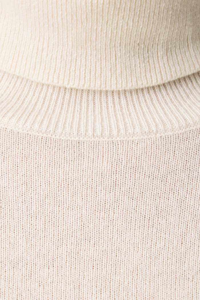 Sweter damski kaszmirowy United Colors of Benetton beżowy 1033D202D