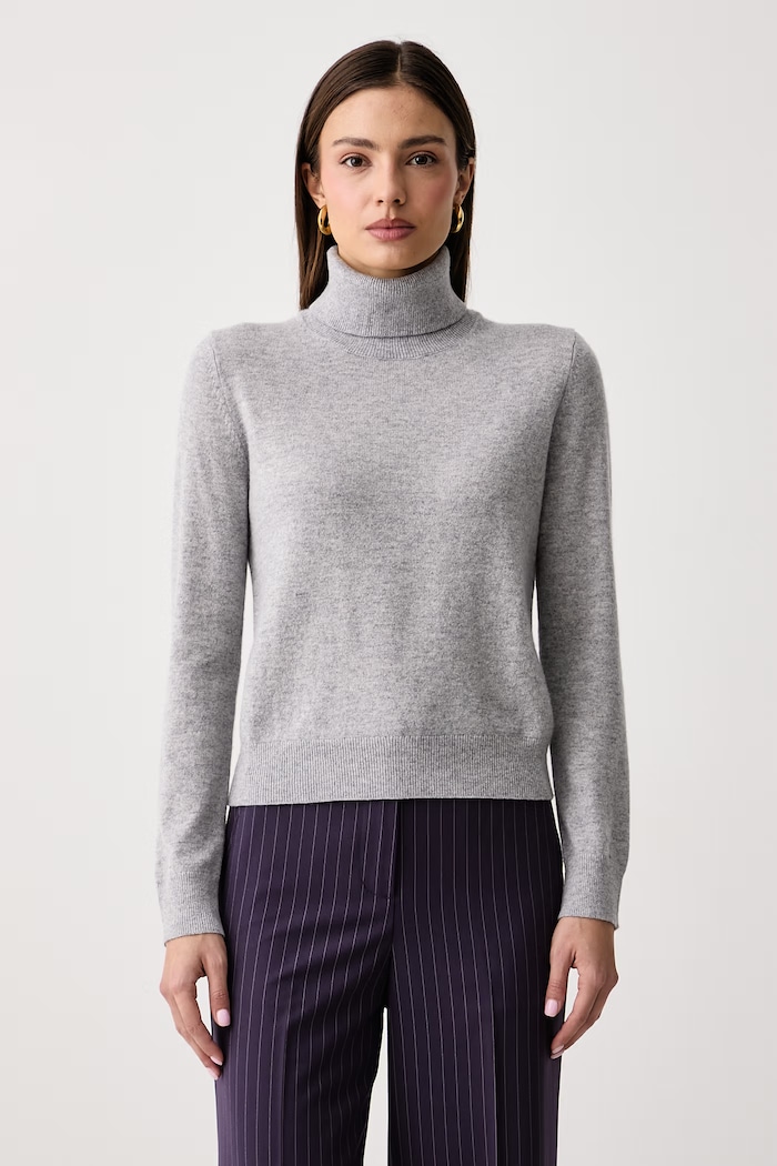 United Colors of Benetton Sweter damski kaszmirowy szary 1033D202D
