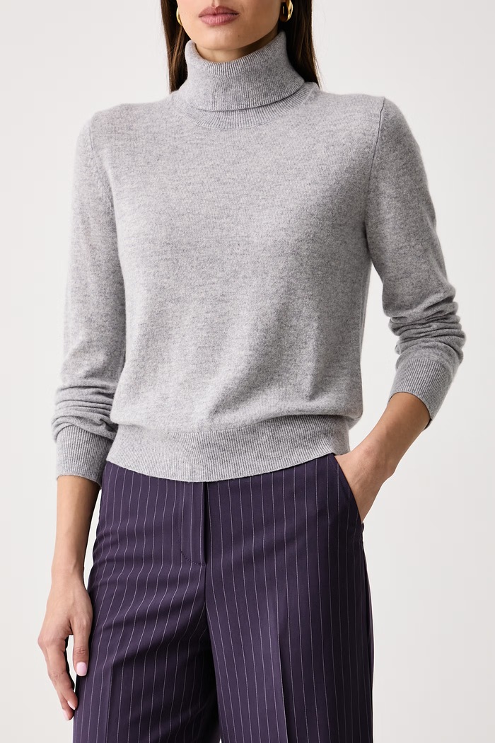 Sweter damski kaszmirowy United Colors of Benetton 1033D202D szary