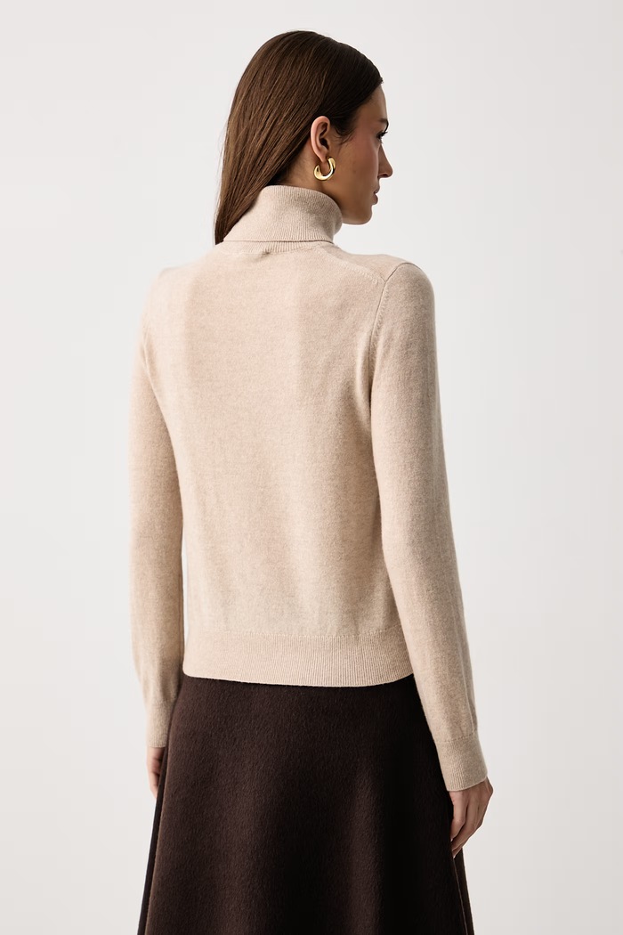 Odzież United Colors of Benetton Sweter damski kaszmirowy 1033D202D beżowy