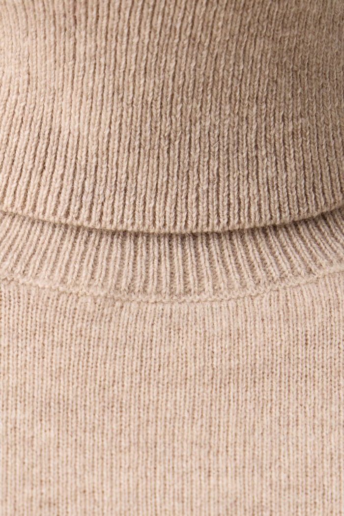 Sweter damski kaszmirowy United Colors of Benetton beżowy 1033D202D