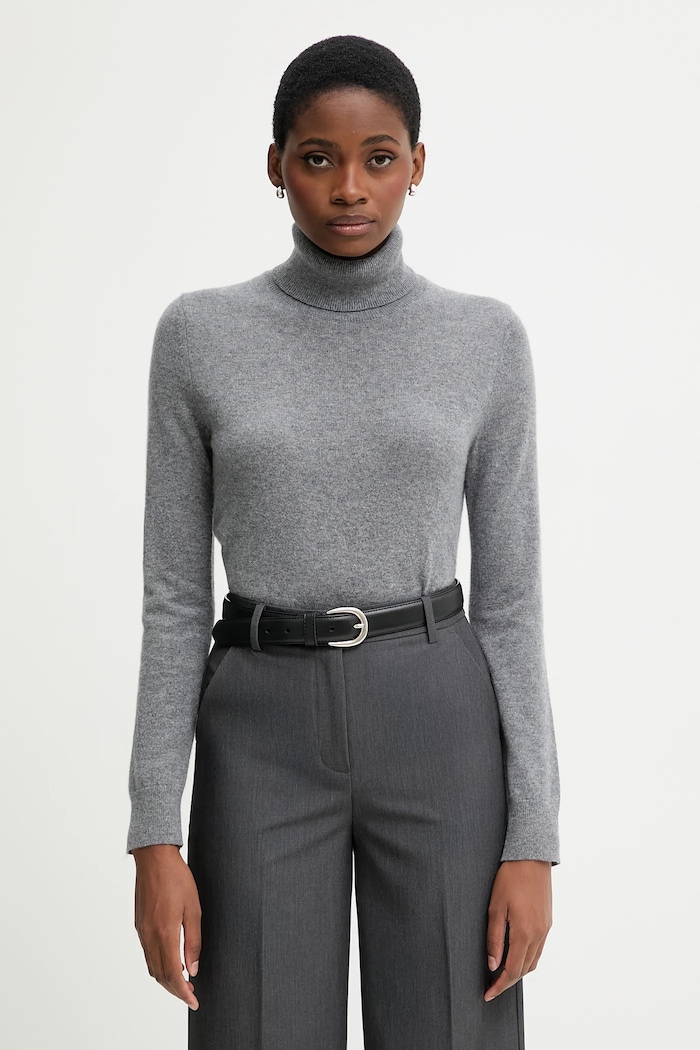 United Colors of Benetton sweter kaszmirowy wełna szary 1033D202D