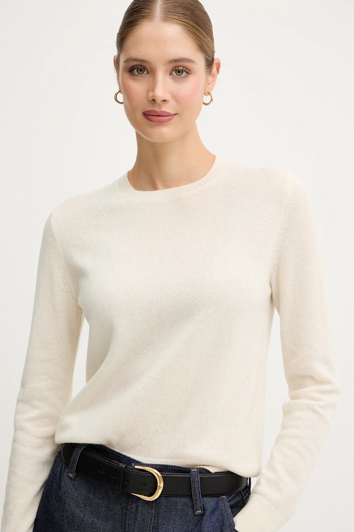 United Colors of Benetton sweter kaszmirowy beżowy 1033D107P