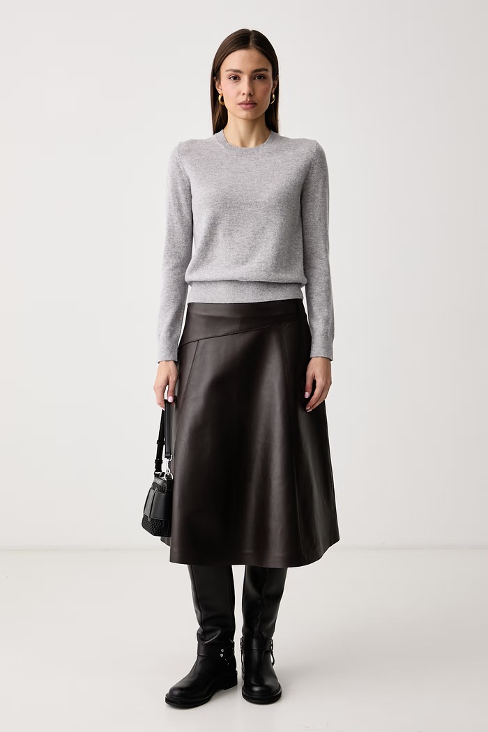 United Colors of Benetton Sweter damski kaszmirowy 1033D107P szary AW25