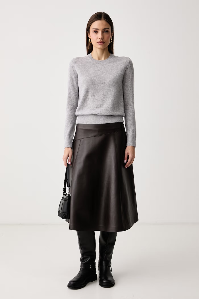 United Colors of Benetton Sweter damski kaszmirowy 1033D107P szary AW25