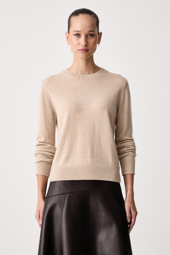 United Colors of Benetton Пуловер дамски от кашмир бежов 1033D107P