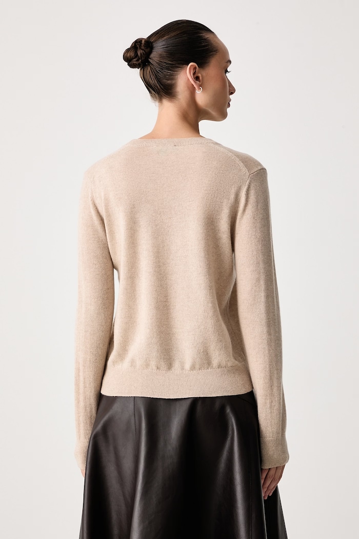 Дрехи United Colors of Benetton Пуловер дамски от кашмир 1033D107P бежов