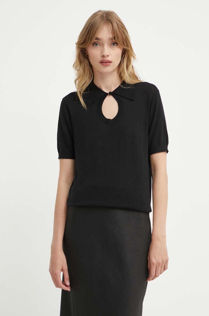 Svetr z vlněné směsi By Malene Birger TALALLIA propínací černá Q72434001