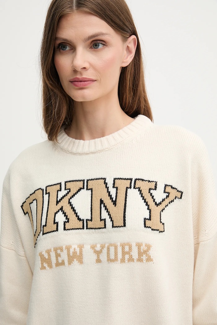 DKNY sveter dámsky béžová DJ4R0362