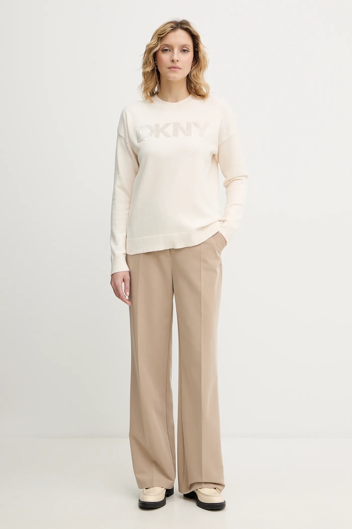 Svetr Dkny DJ4R0407 béžová SS26