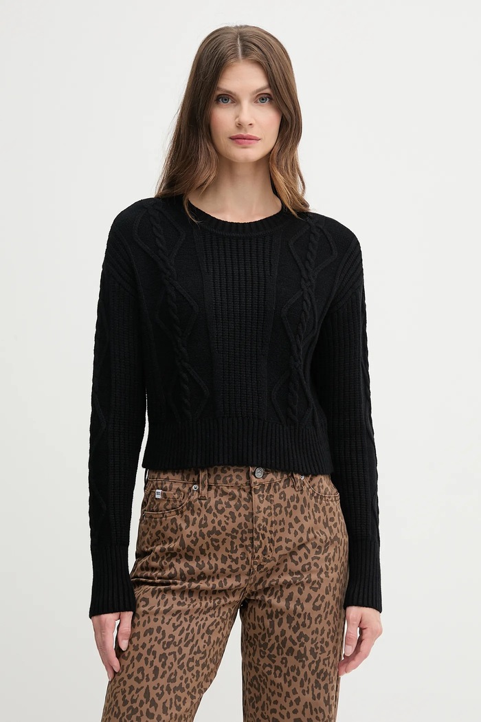 Dkny pulover negru DJ4R0376