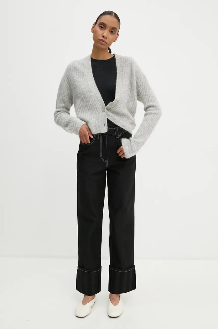 Μάλλινη ζακέτα Drykorn 88587.420171 γκρί AW24