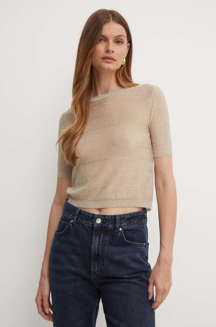 Marella t-shirt sima bézs 2423366231200