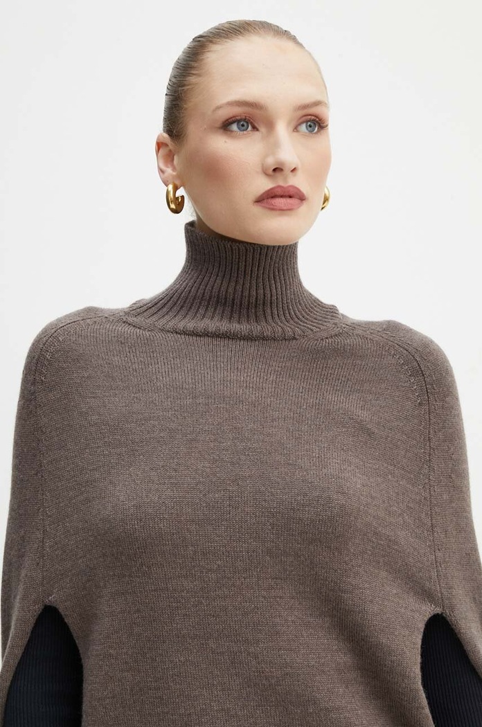 Vlněný svetr Max Mara Leisure hnědá 2426366188600