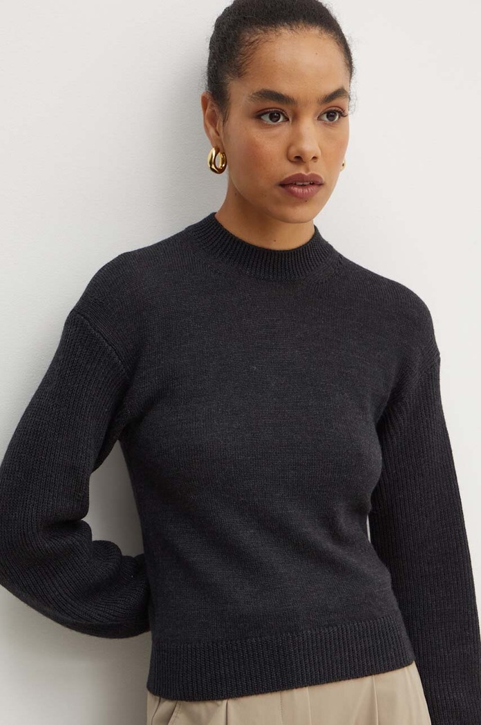 Vlněný svetr Max Mara Leisure šedá 2426366198600