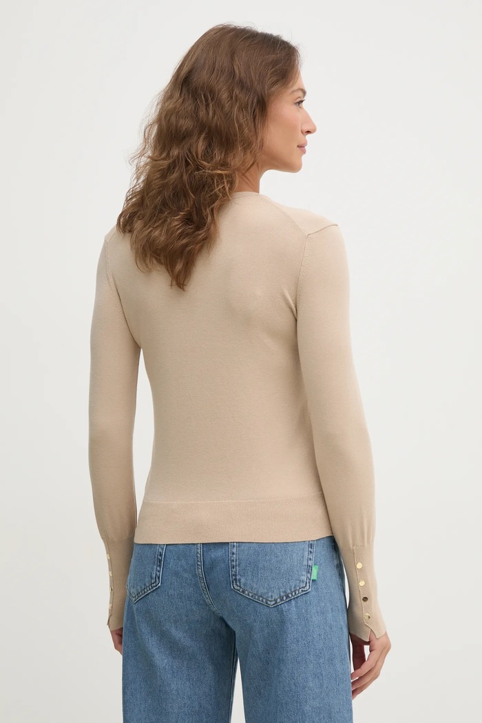 Odzież United Colors of Benetton sweter 104HD10CB beżowy