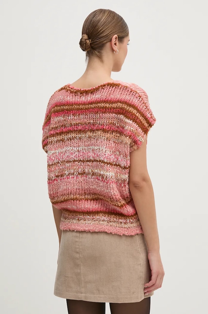 Oblečení Vesta s příměsí vlny United Colors of Benetton 1060D401W růžová