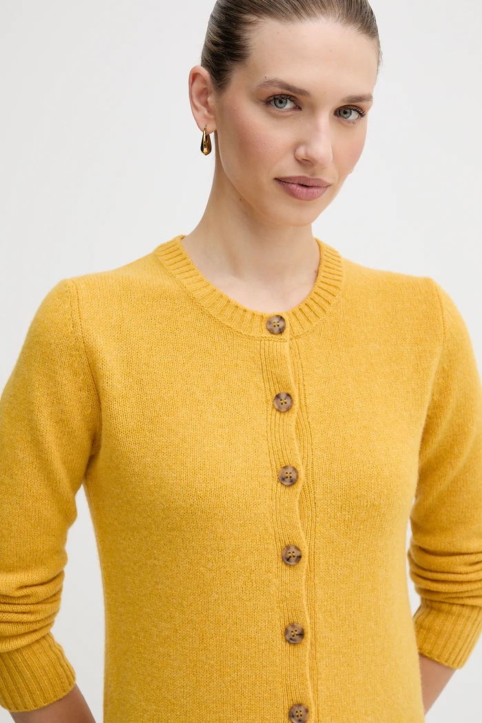 United Colors of Benetton cardigan in lana giallo 103ME500L