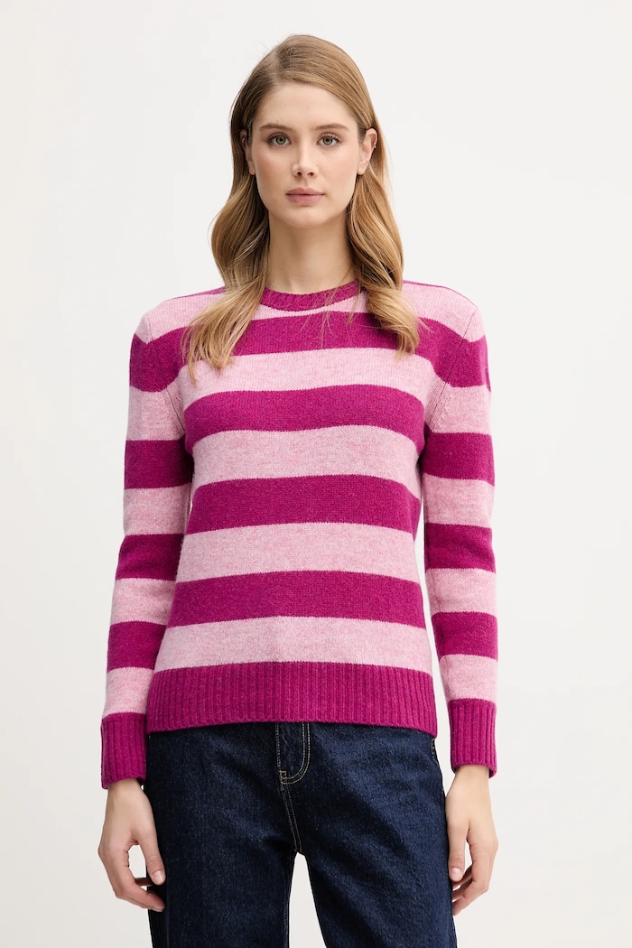 Μάλλινο πουλόβερ United Colors of Benetton ροζ 103ME107E