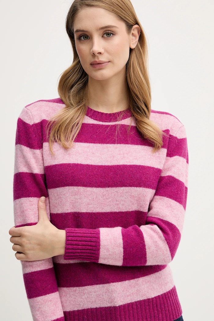 Μάλλινο πουλόβερ United Colors of Benetton ροζ 103ME107E
