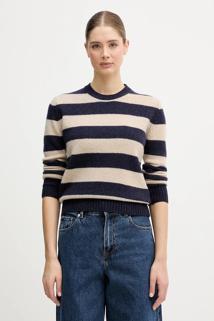 United Colors of Benetton sweter wełniany beżowy 103ME107E