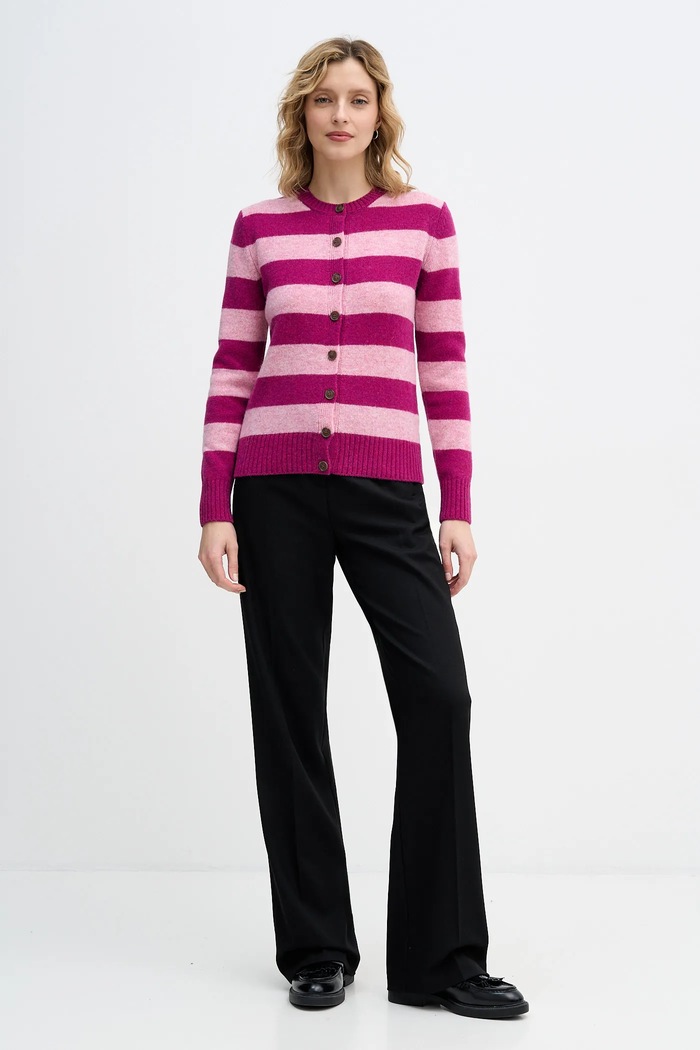 Μάλλινη ζακέτα United Colors of Benetton 103ME5014 μωβ AW25