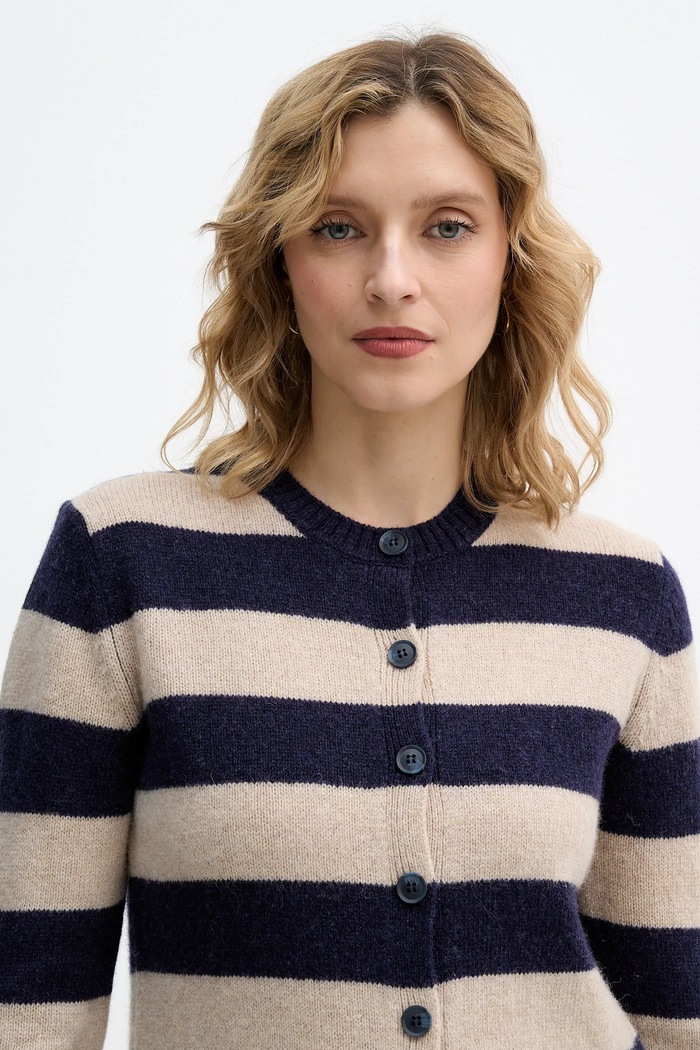 United Colors of Benetton kardigan wełniany beżowy 103ME5014