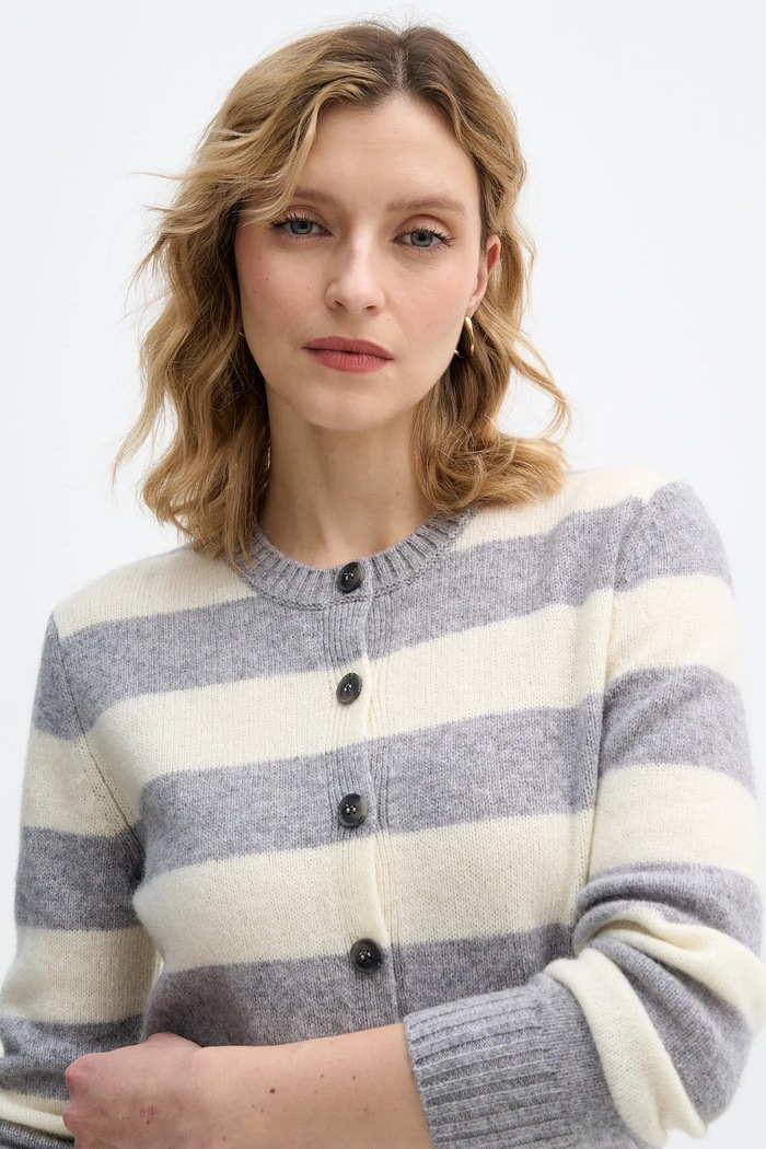 Vlněný kardigan United Colors of Benetton šedá 103ME5014