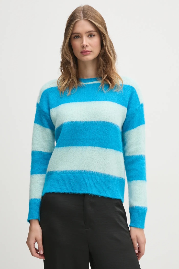 Пуловер с вълна United Colors of Benetton с вълна син 1026E10BS