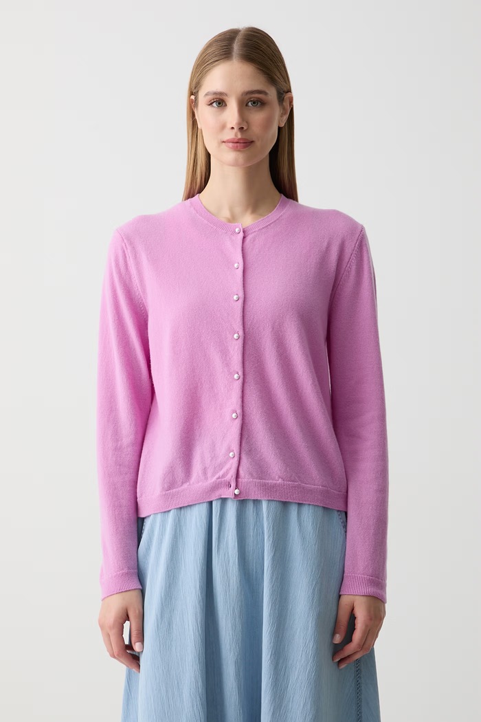 United Colors of Benetton kardigan dámský vlněný vlna fialová 1002D501U