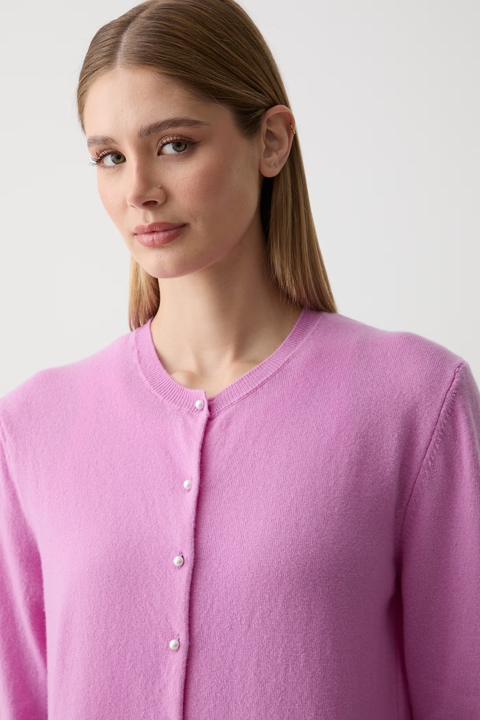 United Colors of Benetton kardigan dámský vlněný fialová 1002D501U