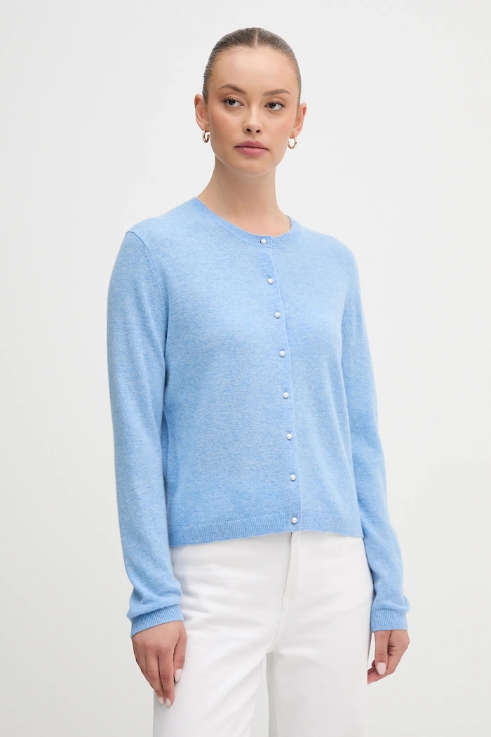 United Colors of Benetton Kardigan dámský vlněný modrá 1002D501U