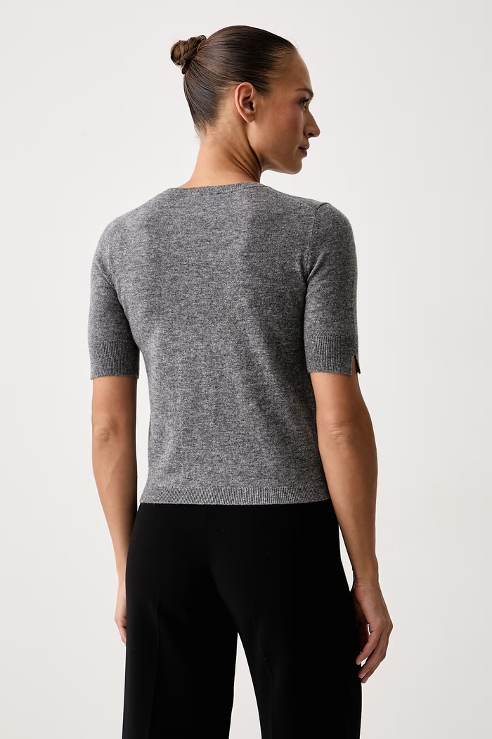 Abbigliamento United Colors of Benetton Maglione a maniche corte da donna in lana 1002D10D2 grigio