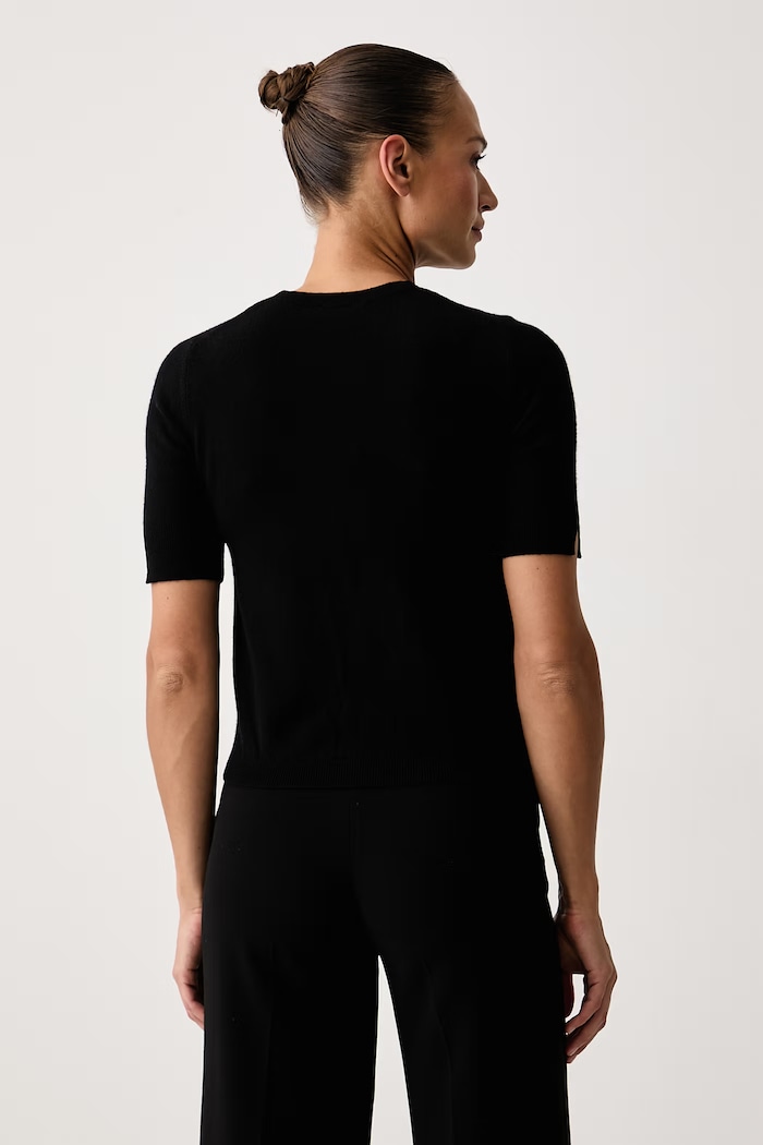 Abbigliamento United Colors of Benetton Maglione a maniche corte da donna in lana 1002D10D2 nero