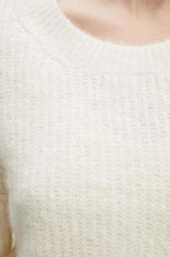 American Vintage sweter z domieszką wełny EAST18FCH24 beżowy