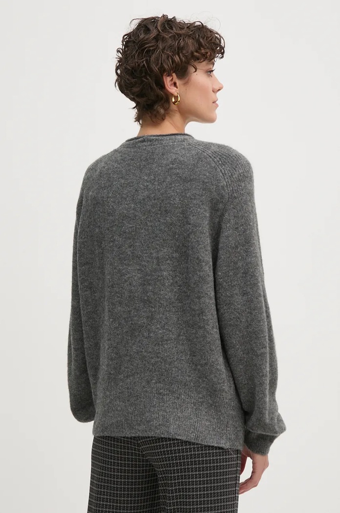 Odzież Pepe Jeans sweter z domieszką wełny IRMA CREW NECK PL702192 szary