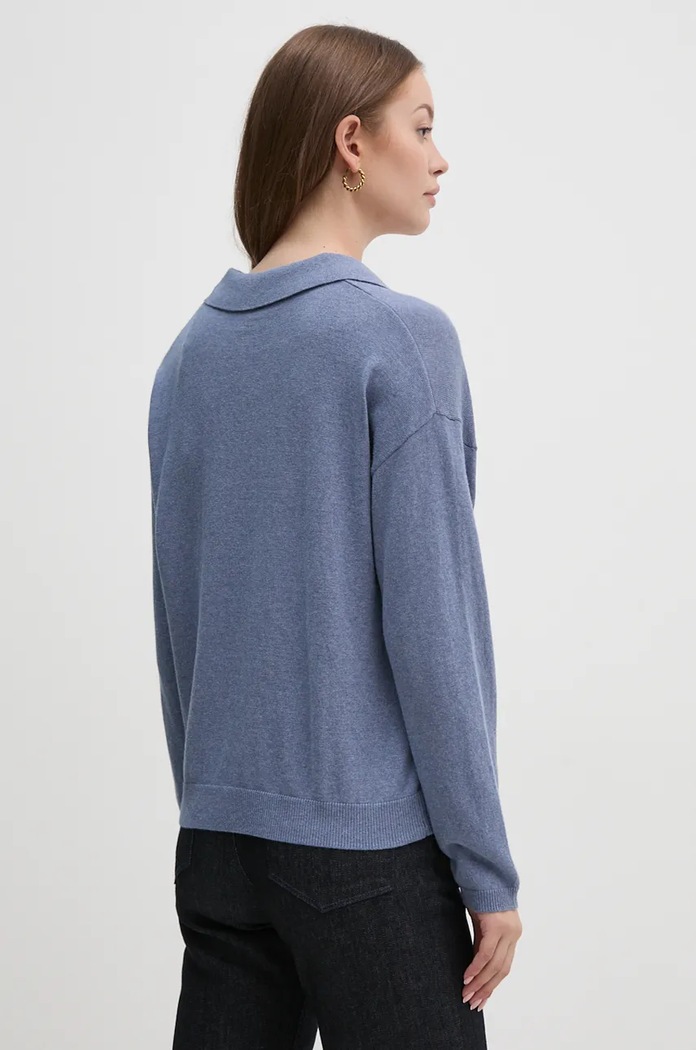 Oblečení Svetr z vlněné směsi Pepe Jeans ISELA POLO PL702222 modrá