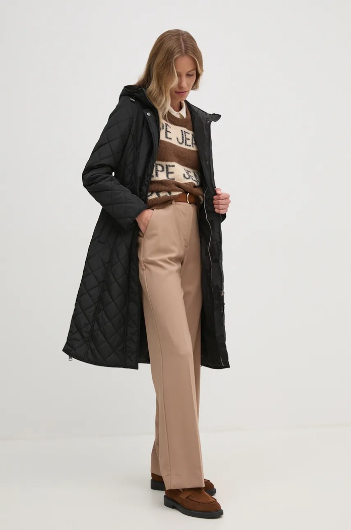 Pepe Jeans gyapjúkeverék pulóver HELMI PL702226 barna AW24