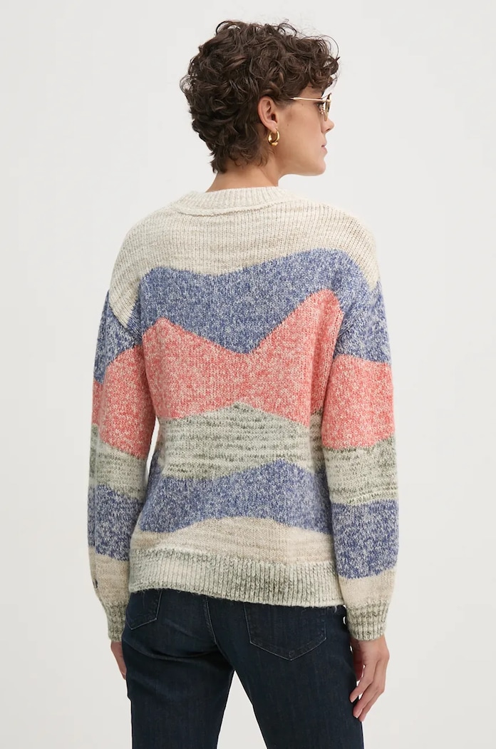 Odzież Pepe Jeans sweter z domieszką wełny HARRIET PL702232 beżowy