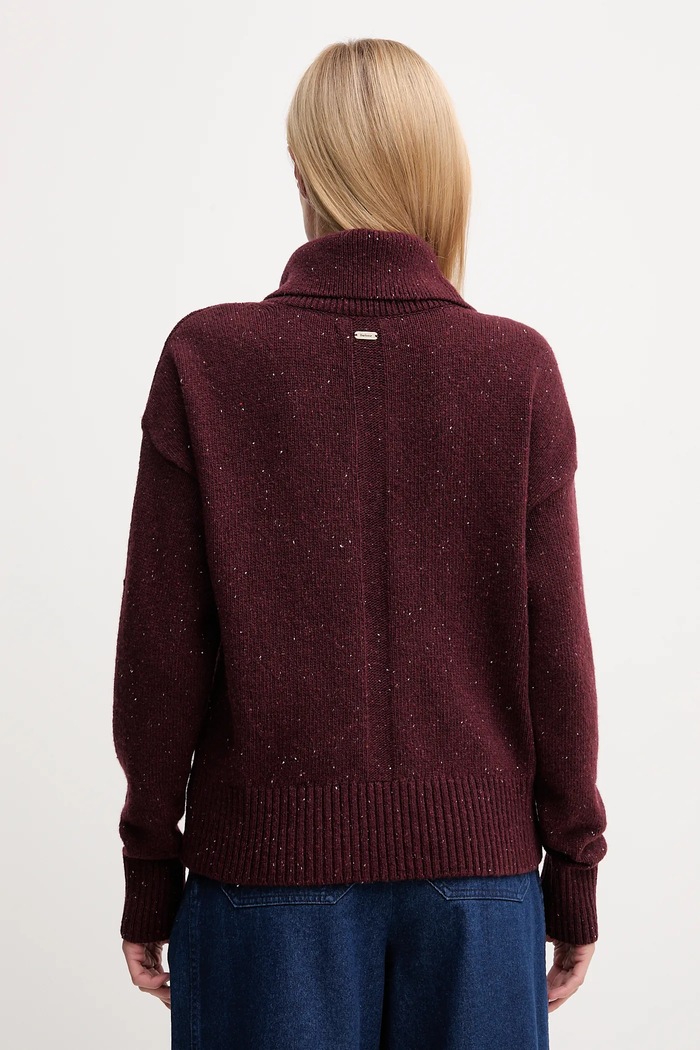 Îmbrăcăminte Barbour pulover de lână LKN1579 burgundia